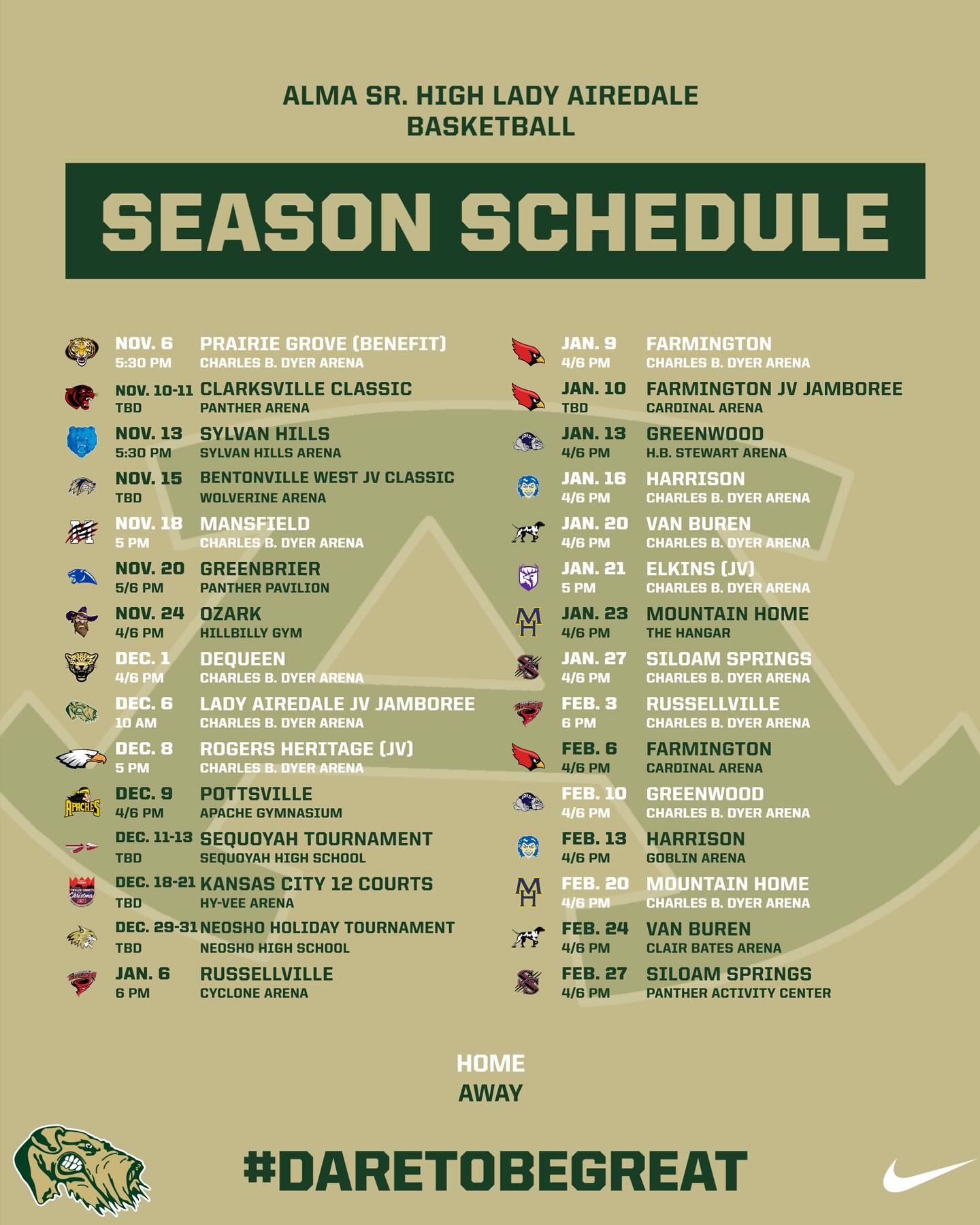 SEASON SCHEDULE