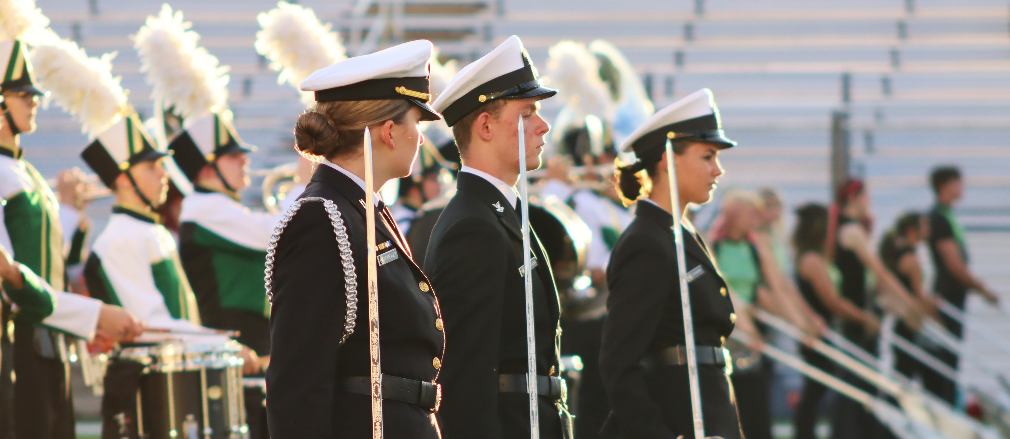 NJROTC in action at the football game on Friday night.