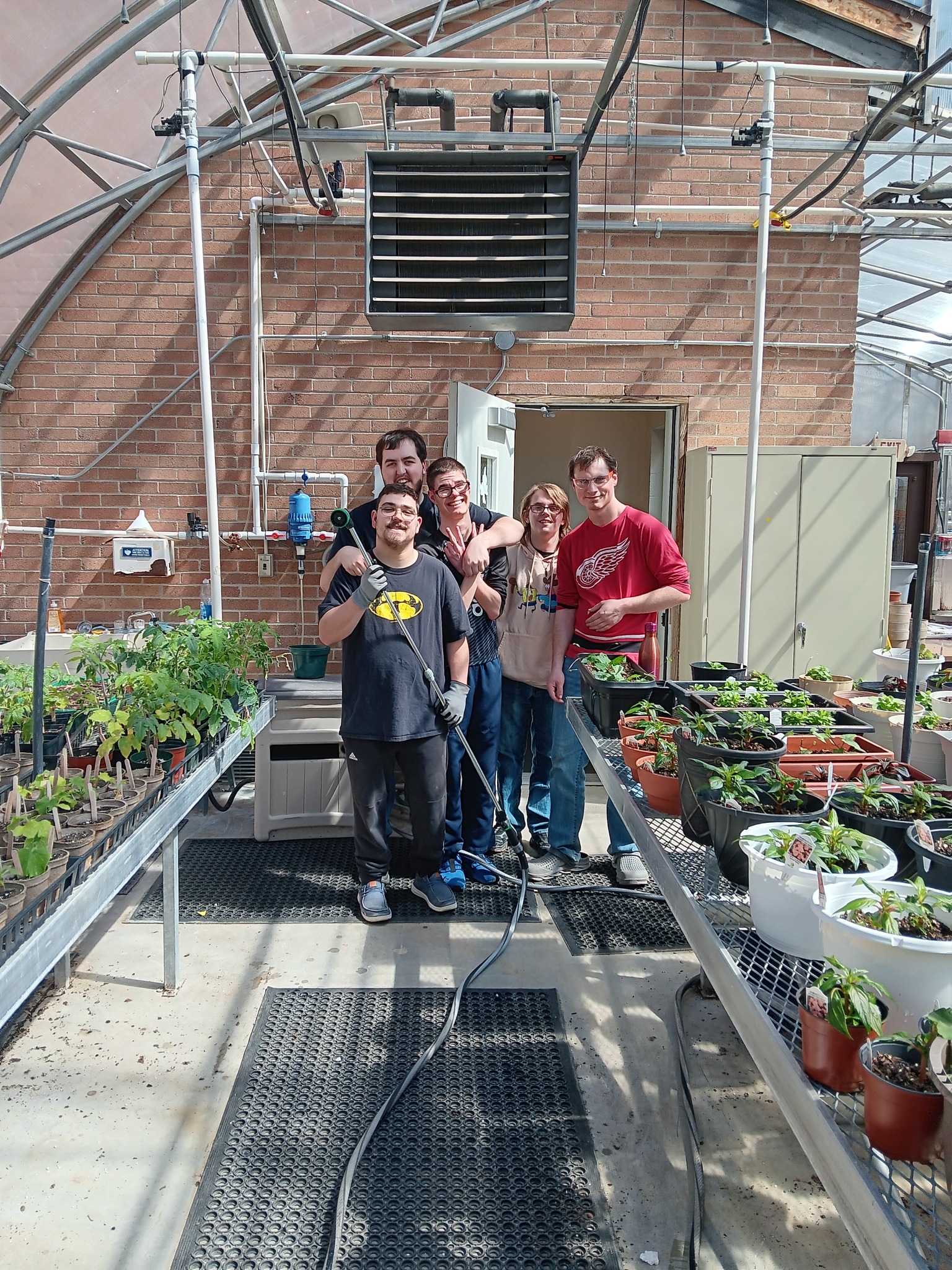 Pied Piper Students in the Greenhouse