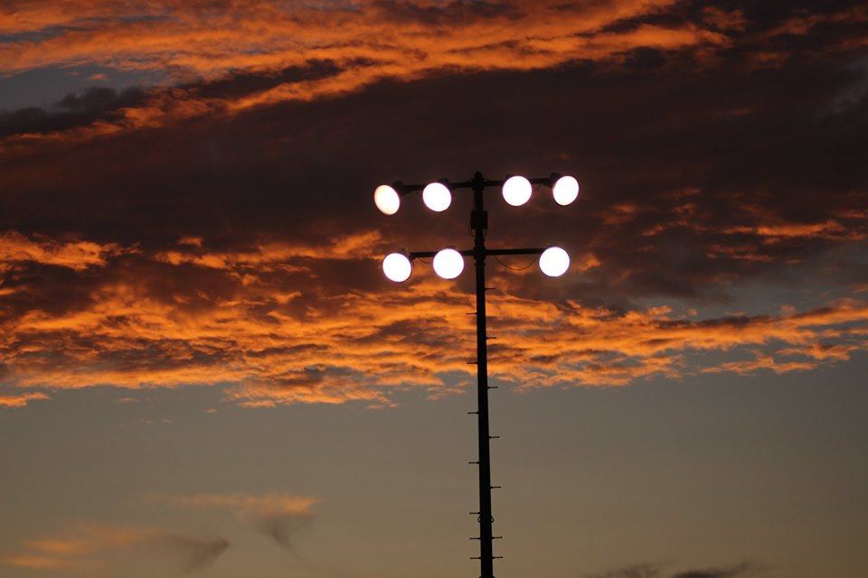 lights of the football yard 