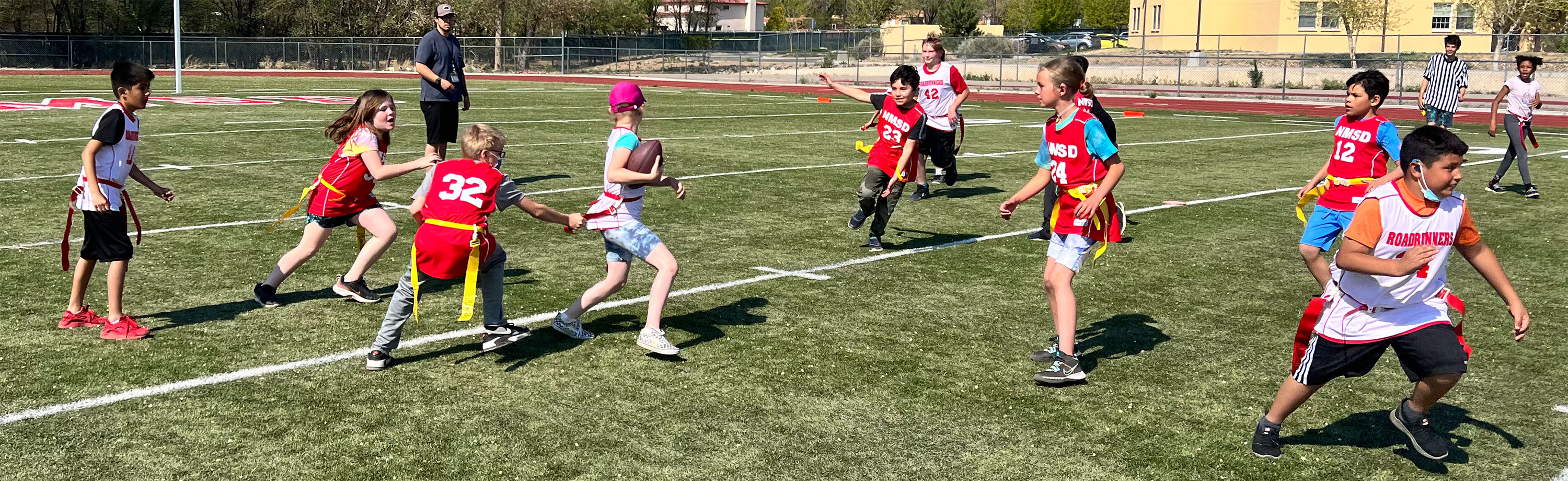 Elementary Flag Football - action shot