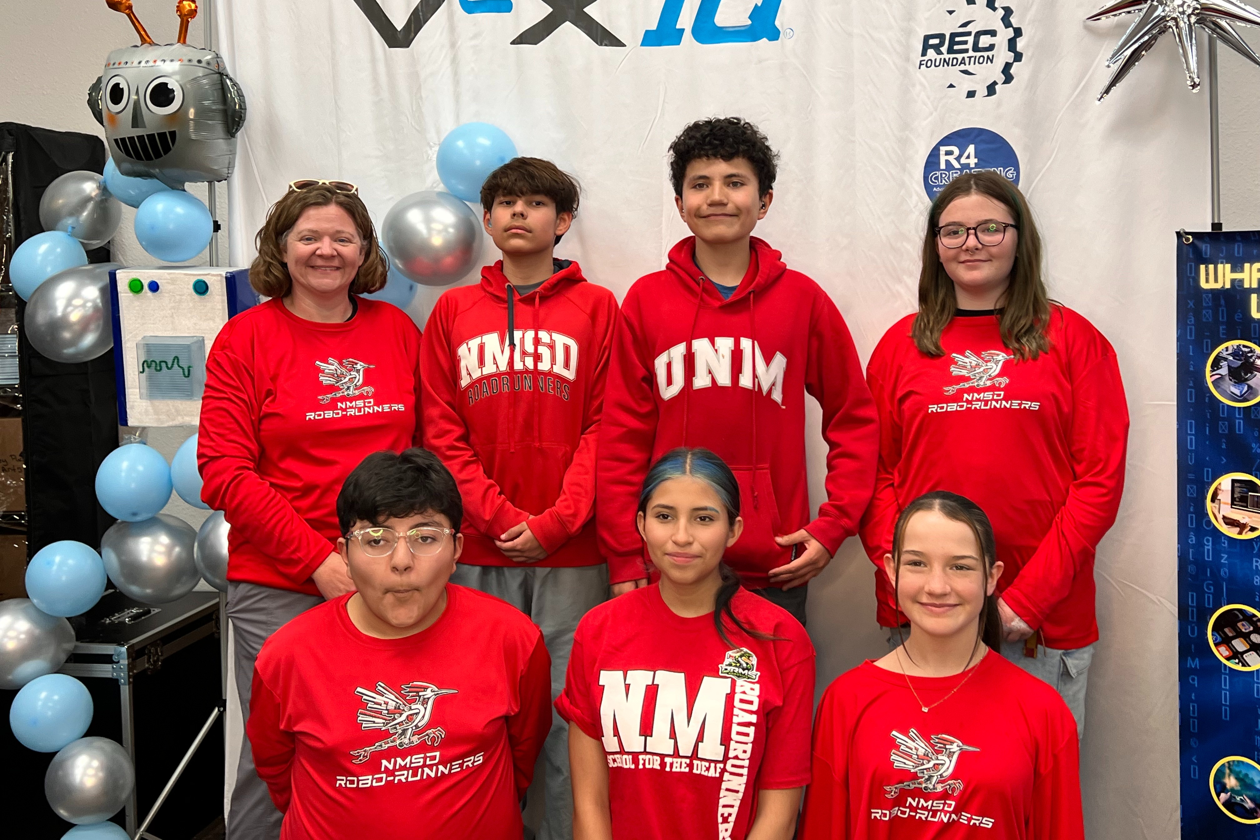 Robotics Team with Coach