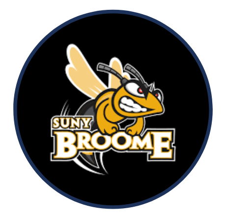 The SUNY Broome logo on a black background