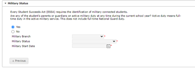 Image of Annual Verification screen in Infinite Campus screen