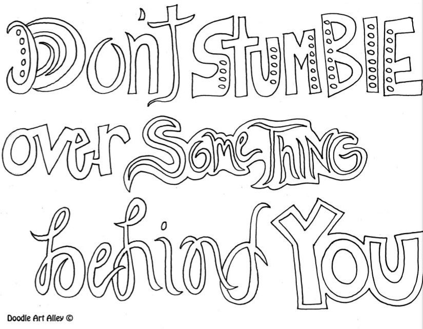 Don't stumble over something behind you