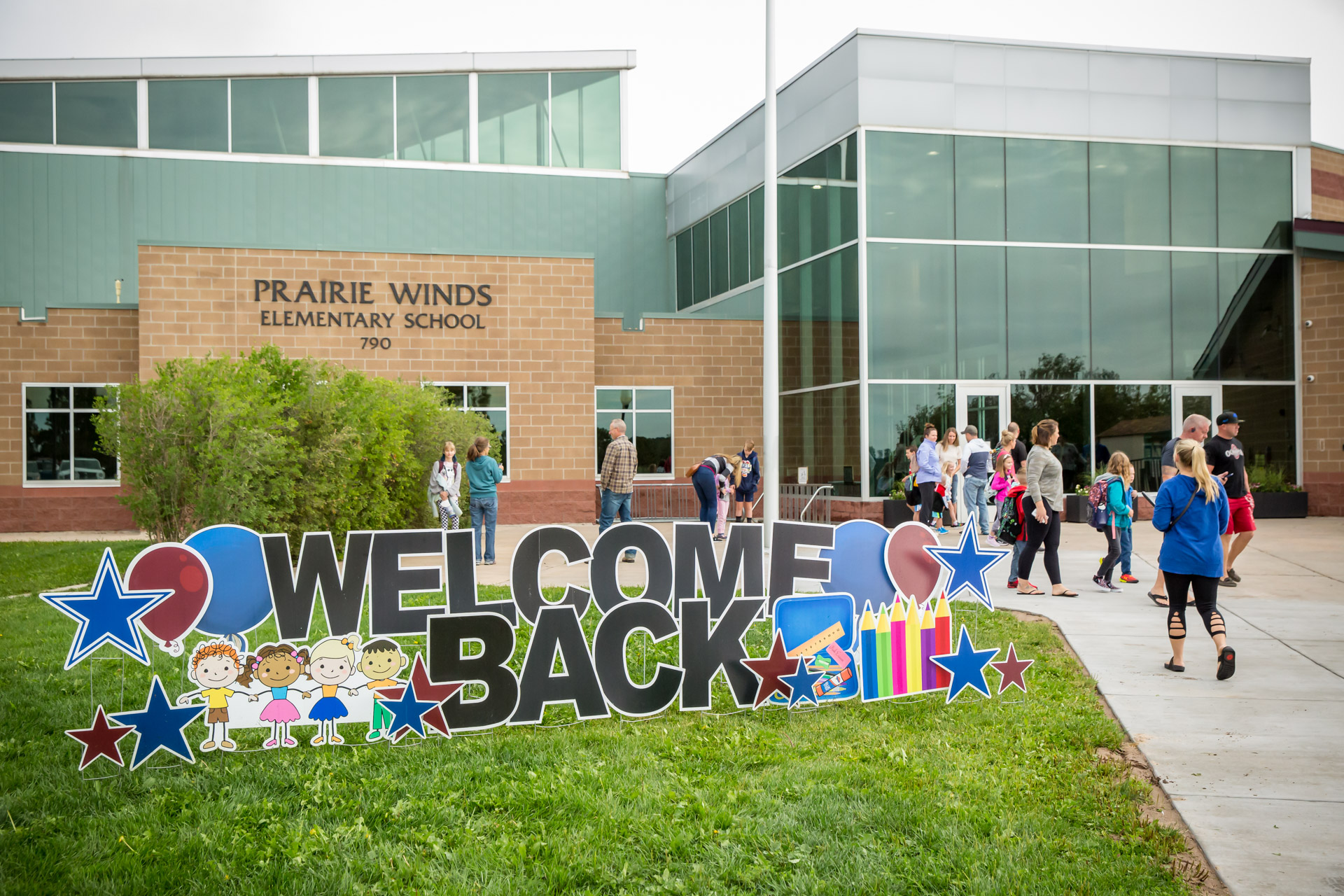 PWES families walk into school on the first day