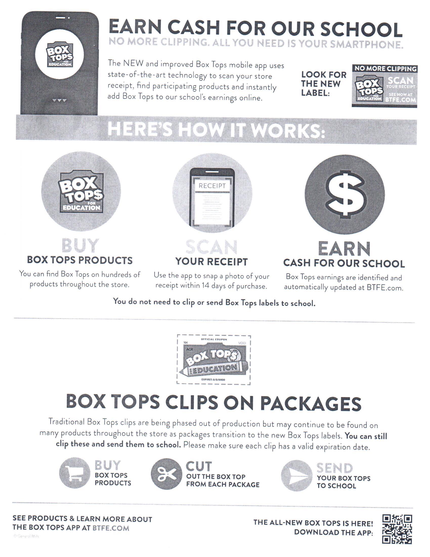 BOX TOPS FOR EDUCATION INFO