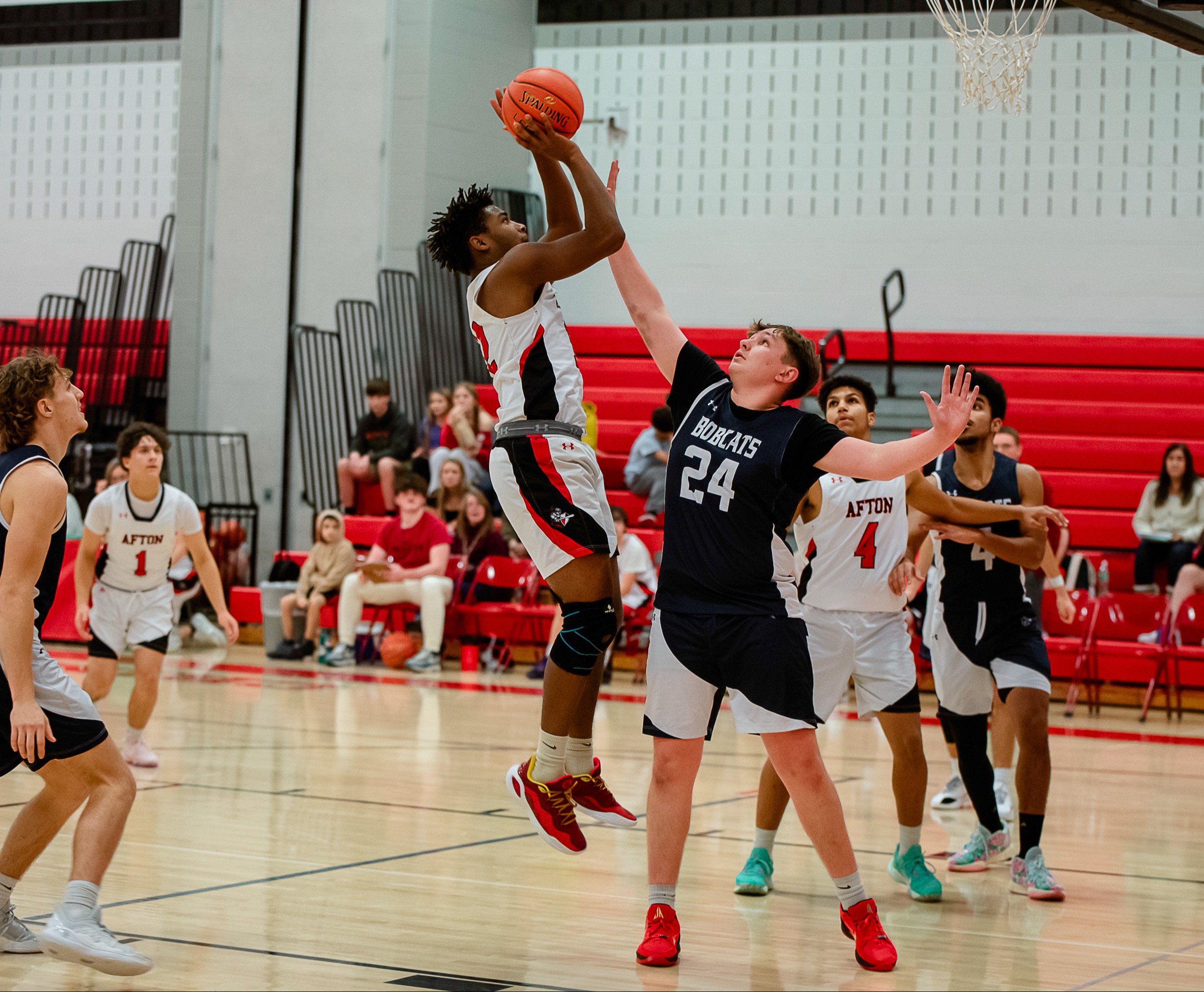 Afton Player with the ball