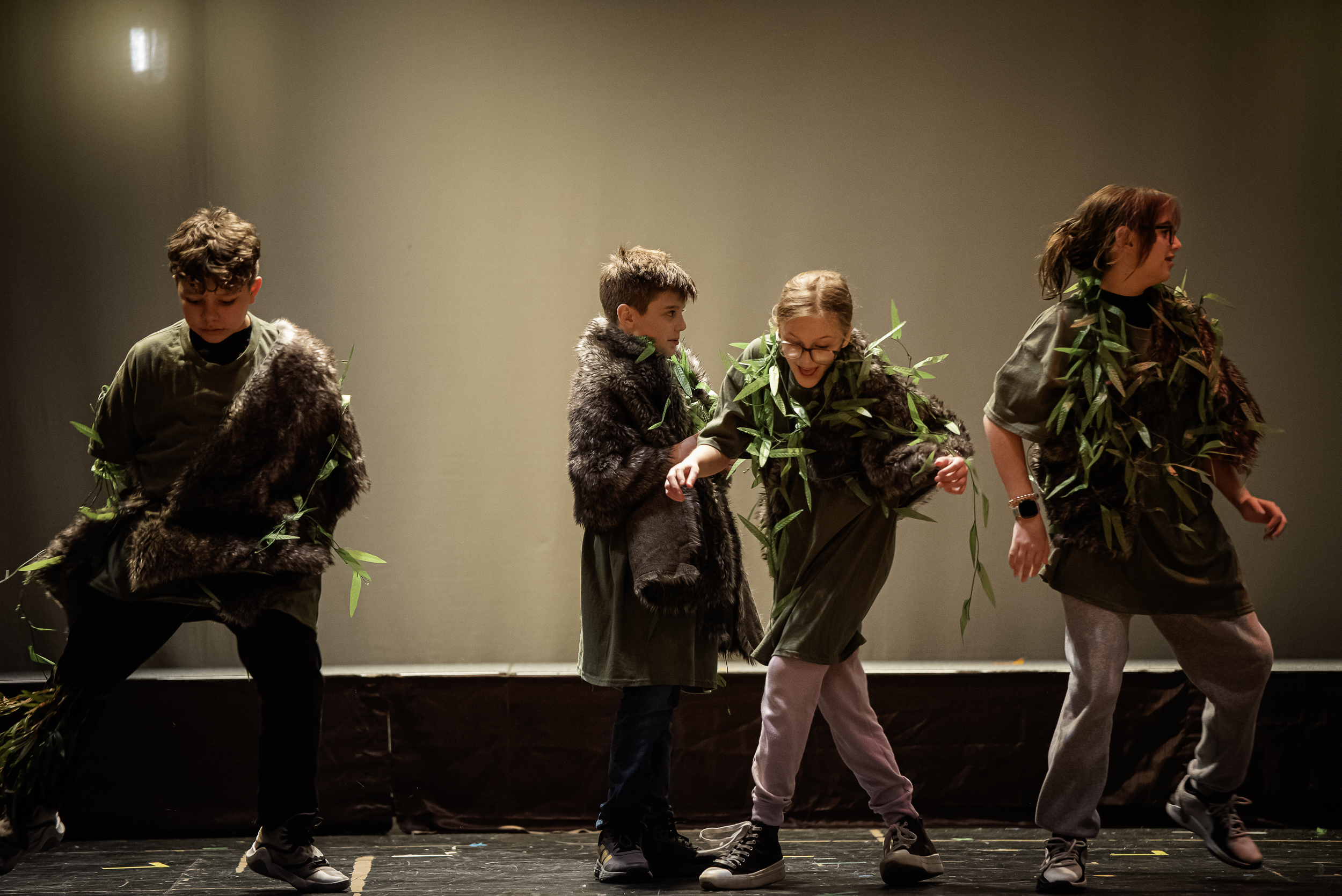 Students dancing on stage