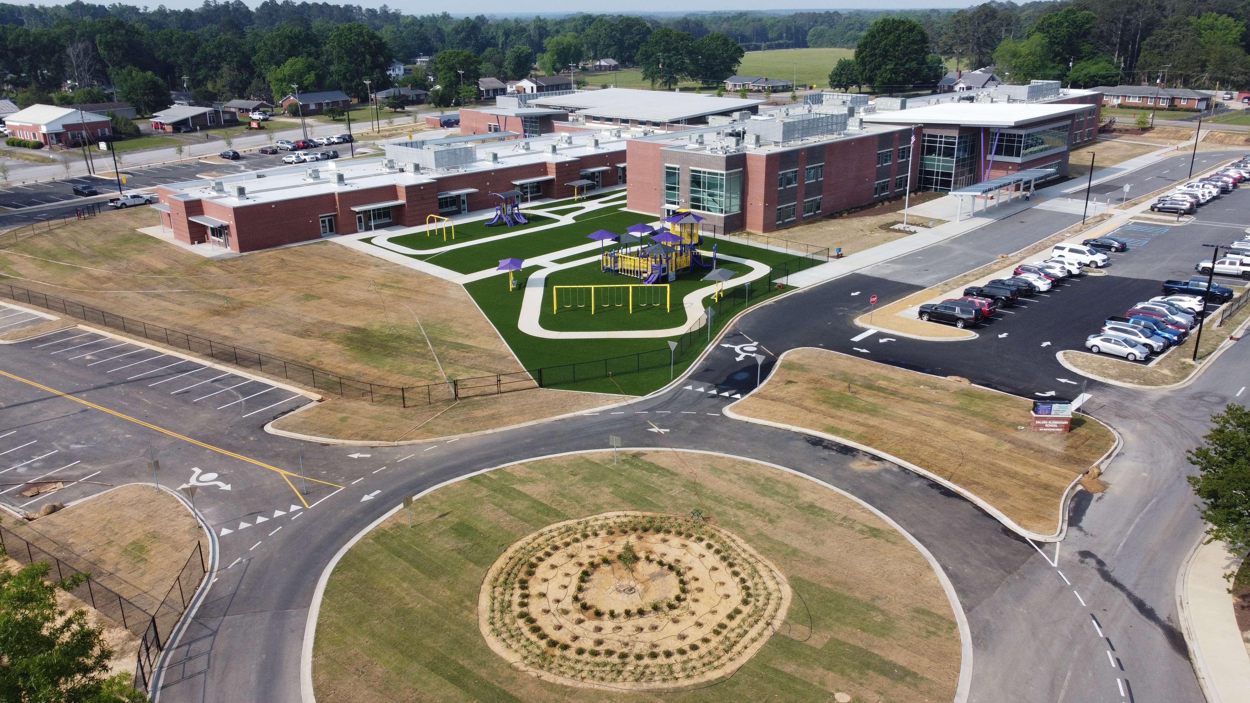 SES aerial view of school grounds