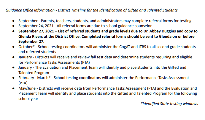 Guidance Office info 