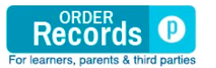 Order Records link