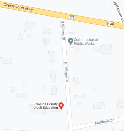 Saluda Opportunity Accad - Adult Education center map image