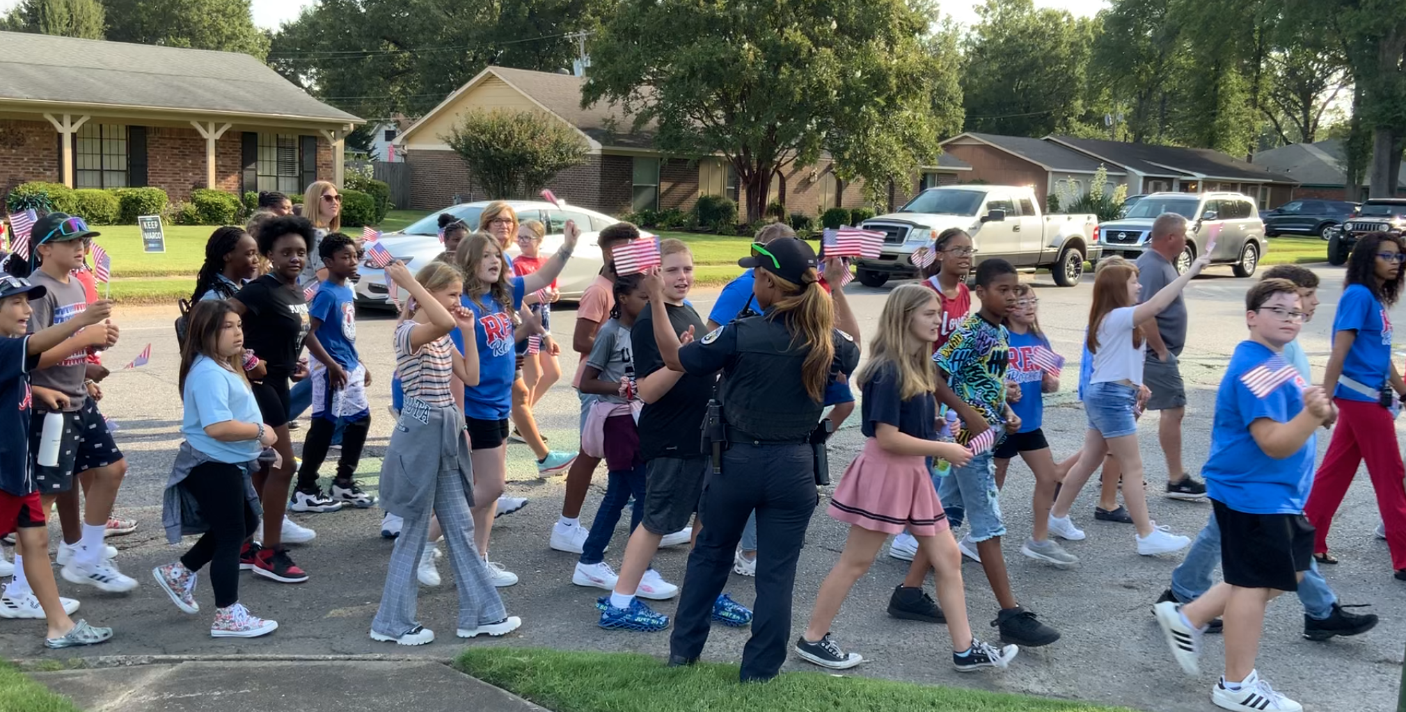 RES walks in the freedom parade