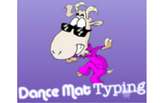 dance mat logo with an animated goat 