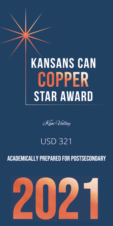 Kansans Can Gold Star Awards Ken Valley USD 321 Academically Prepared for Postsecondary 2021