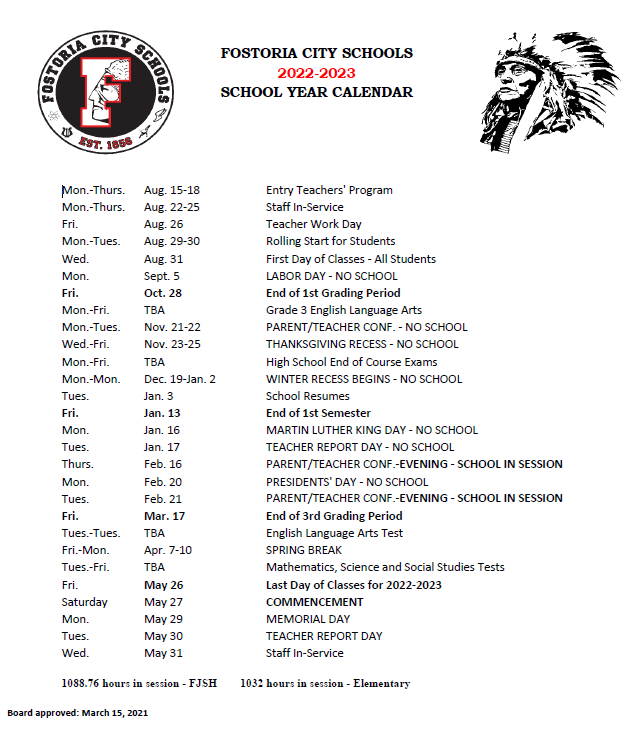 Fostoria City Schools Calendar 2024 2025 MyCOLLEGEPOINTS Fostoria City Schools Calendar 2024 2025 MyCOLLEGEPOINTS