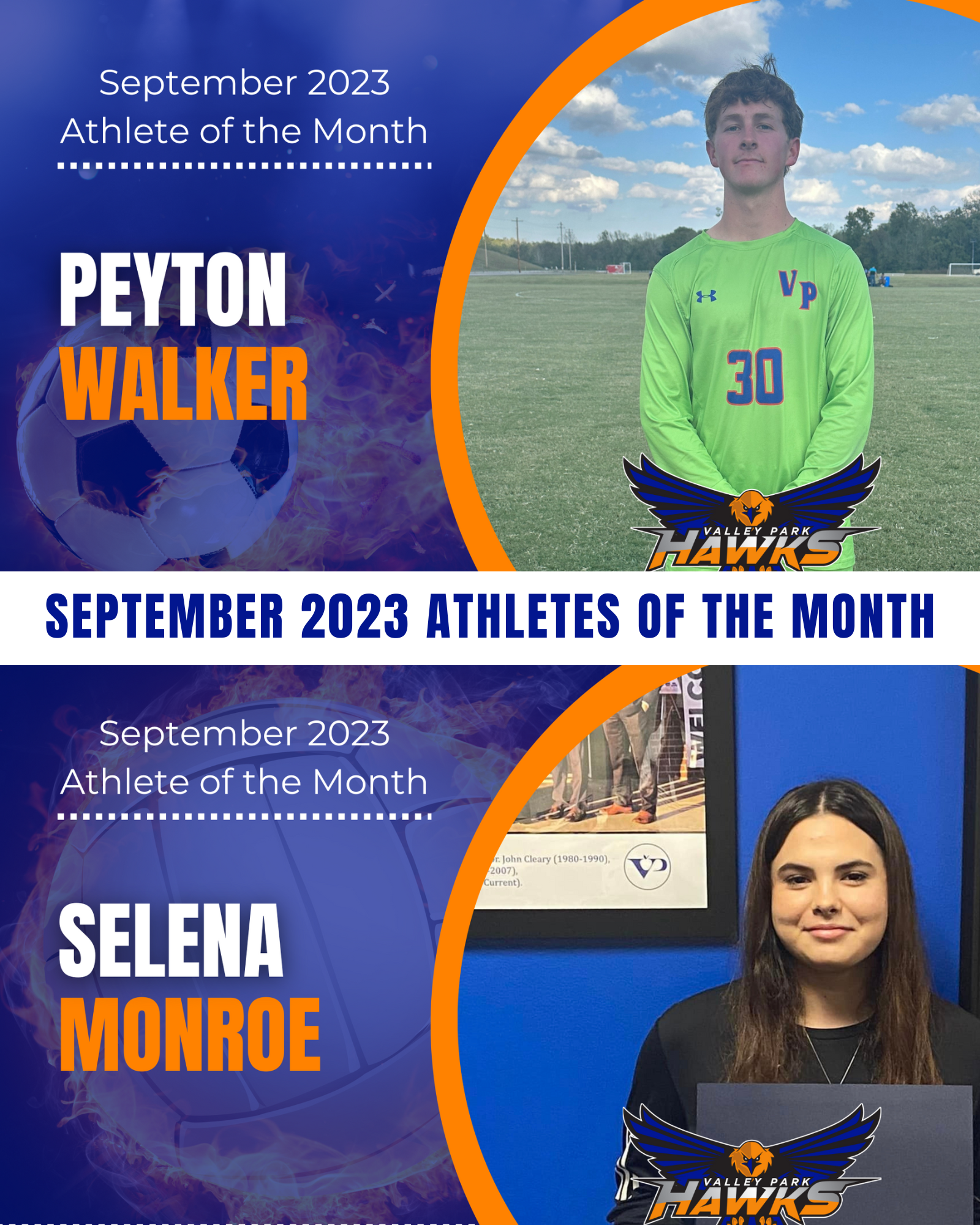 september athletes of the month