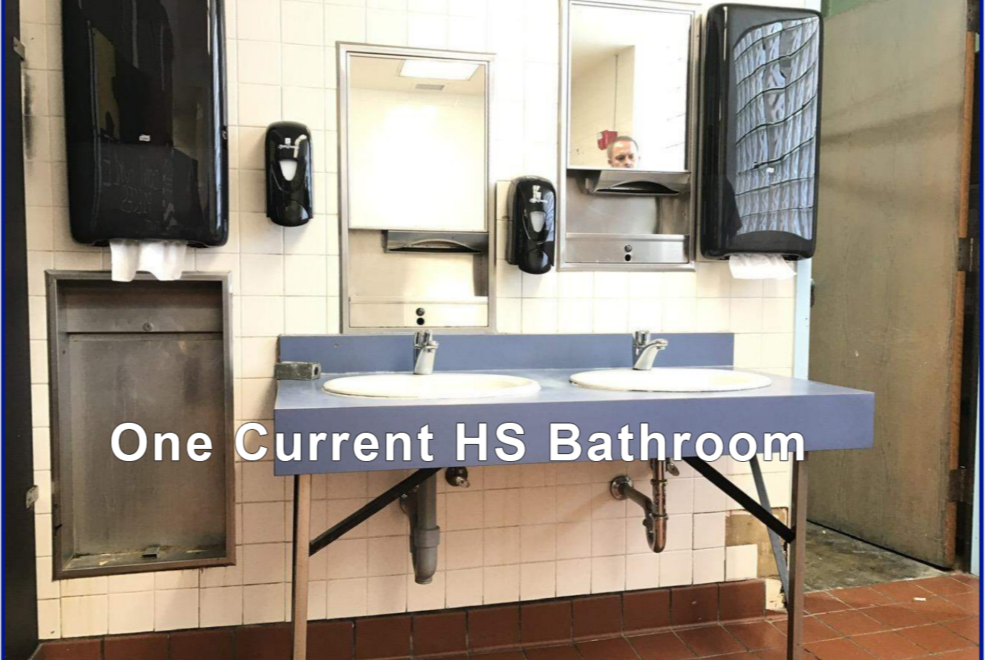 current high school bathroom
