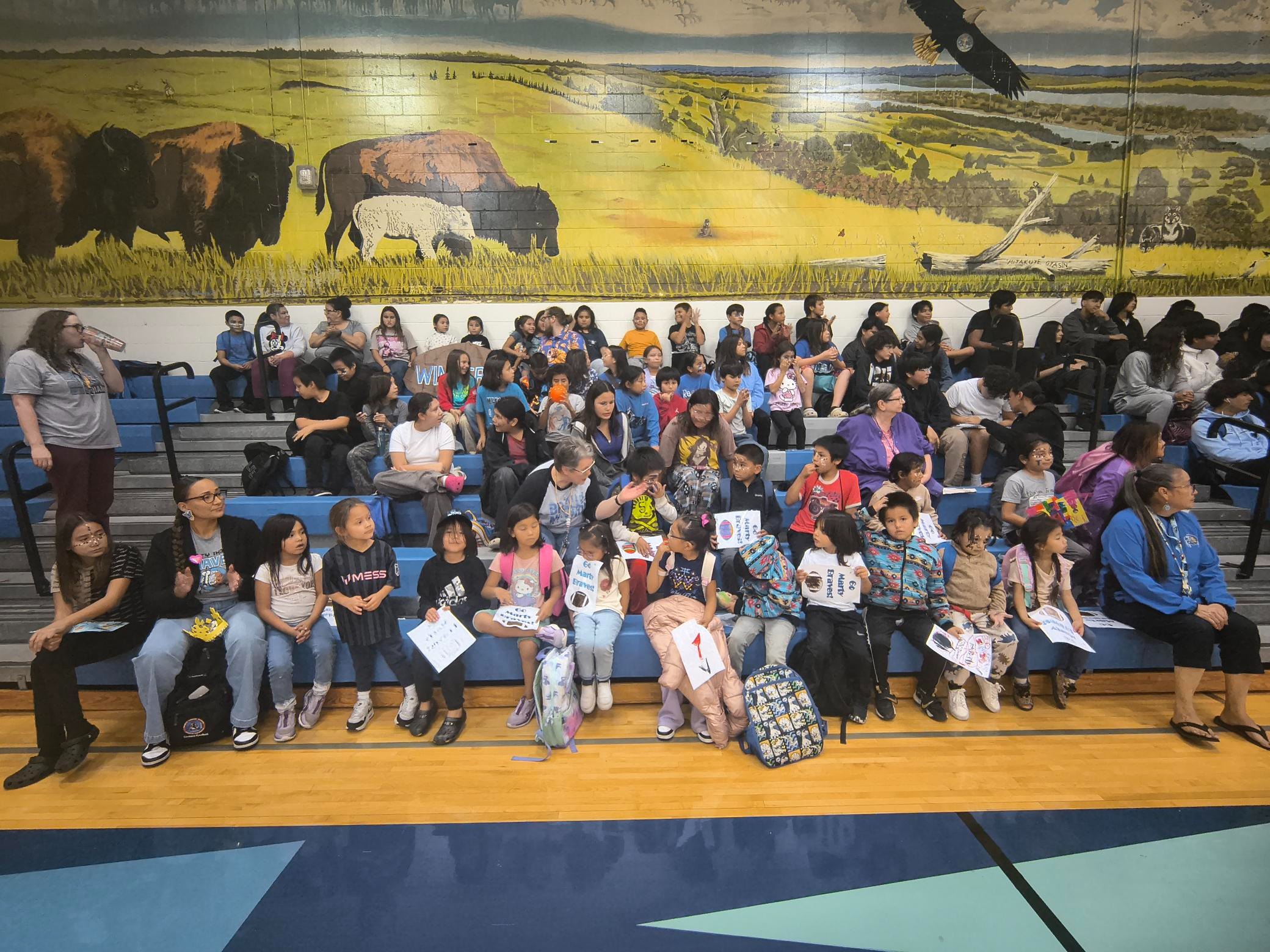 Photo of students and staff.
