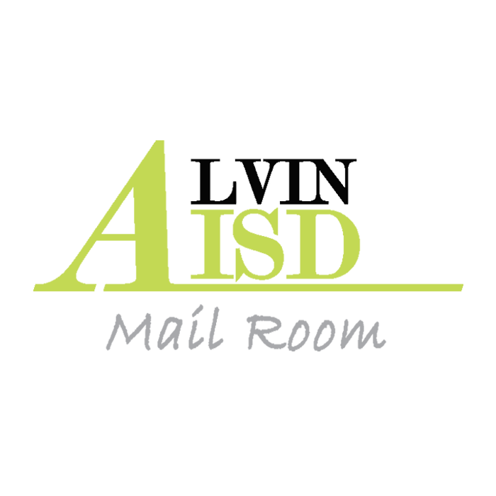 Alvin ISD Mail Room Logo 