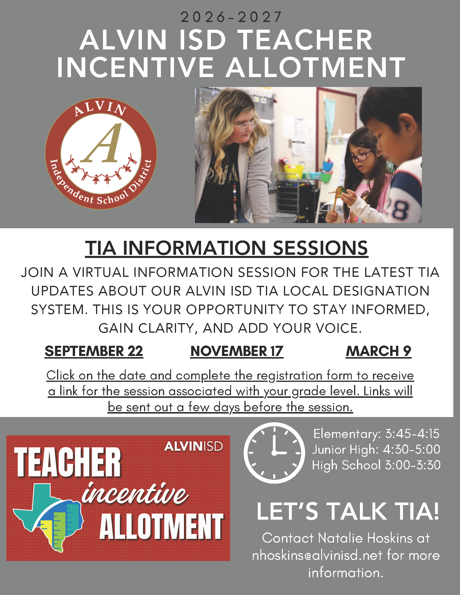 TIA Information Session Flyer, click button below to open full pdf