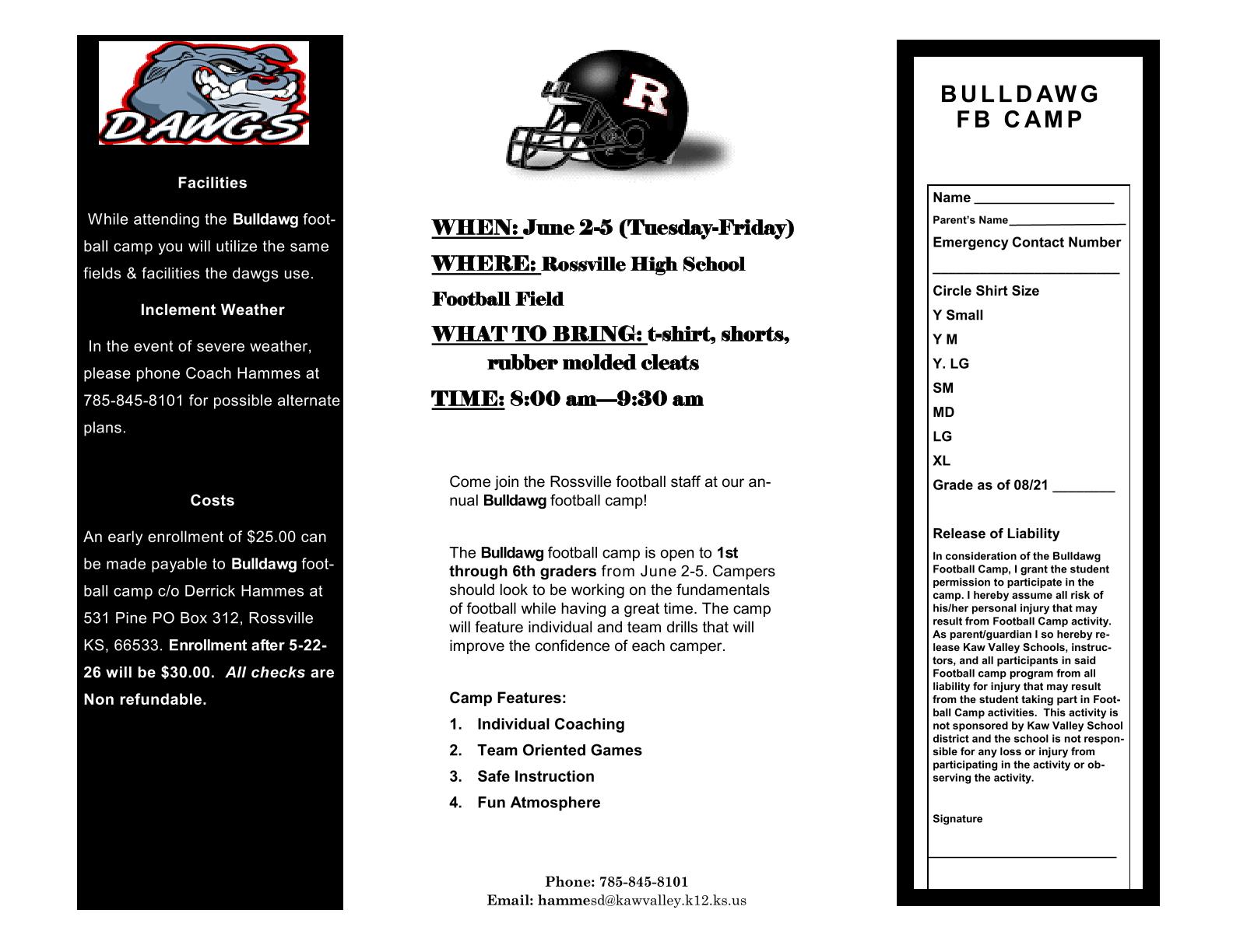 jr dawg fb camp