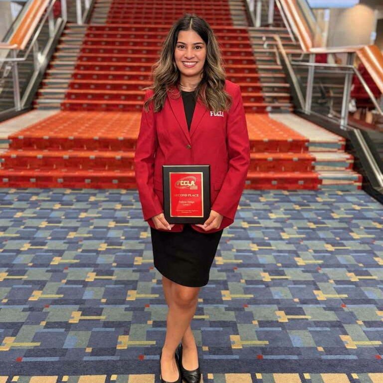 Keira Klotzer, who earned 2nd place in the nation in the Fashion Design event