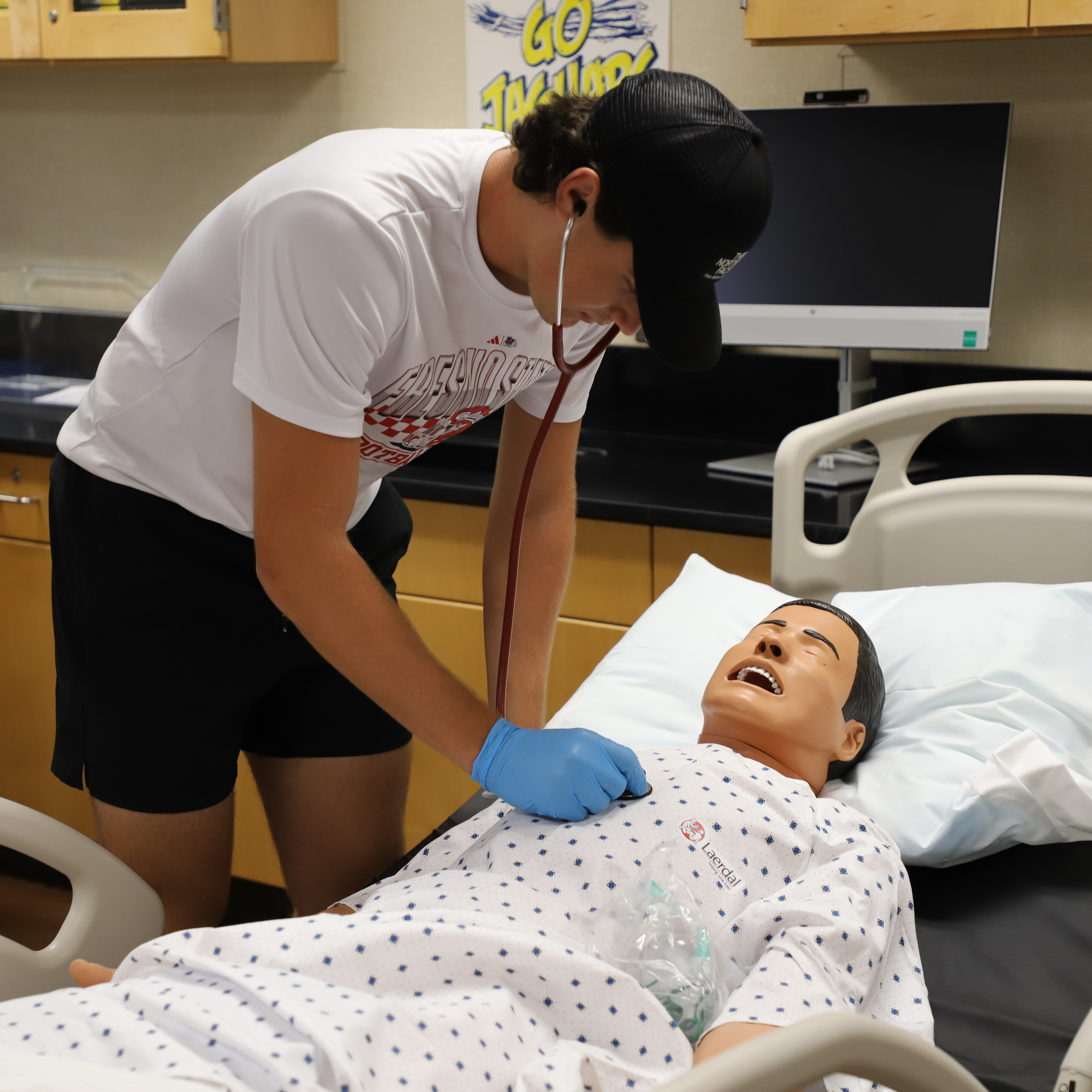 students checking pulse