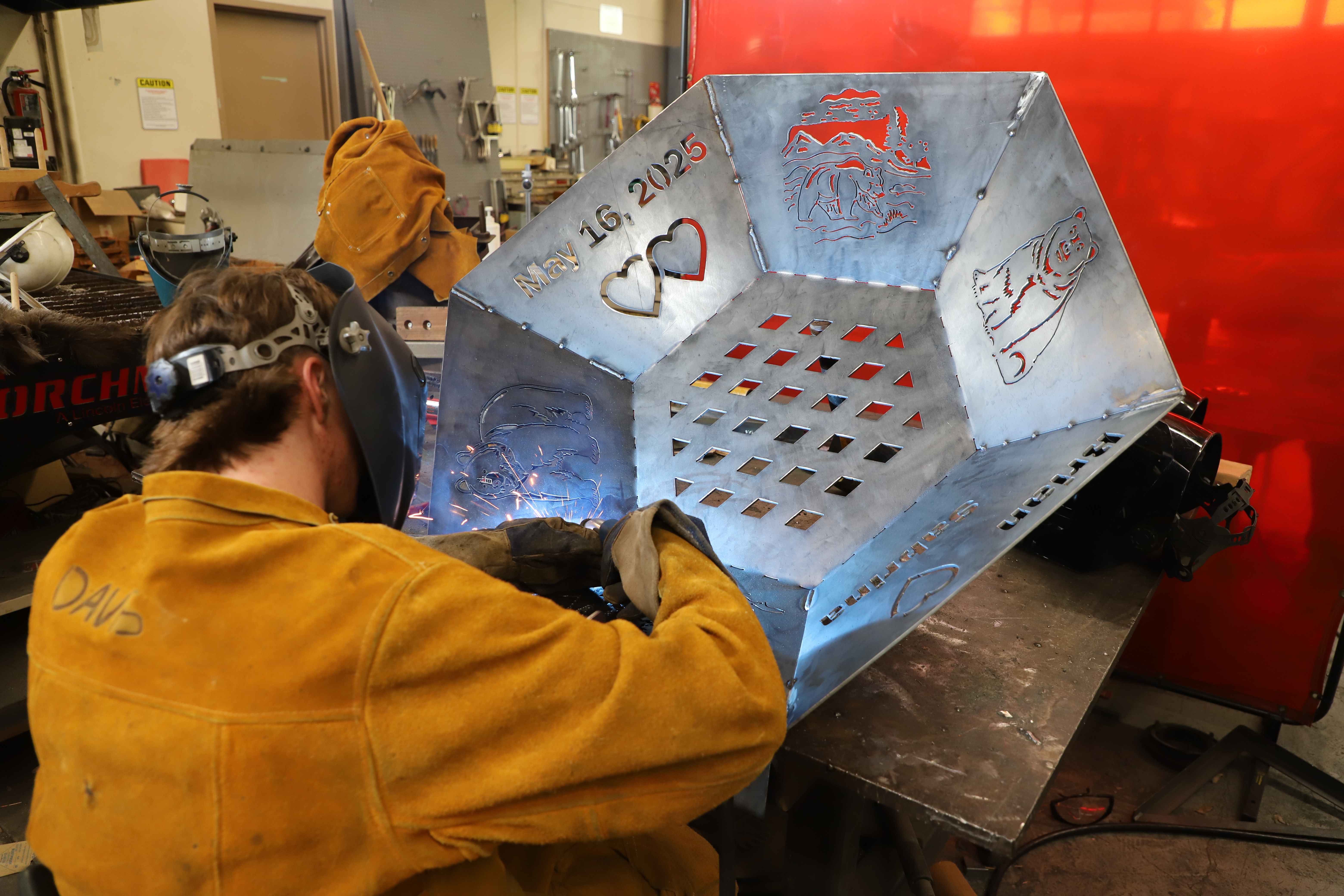 student welding project