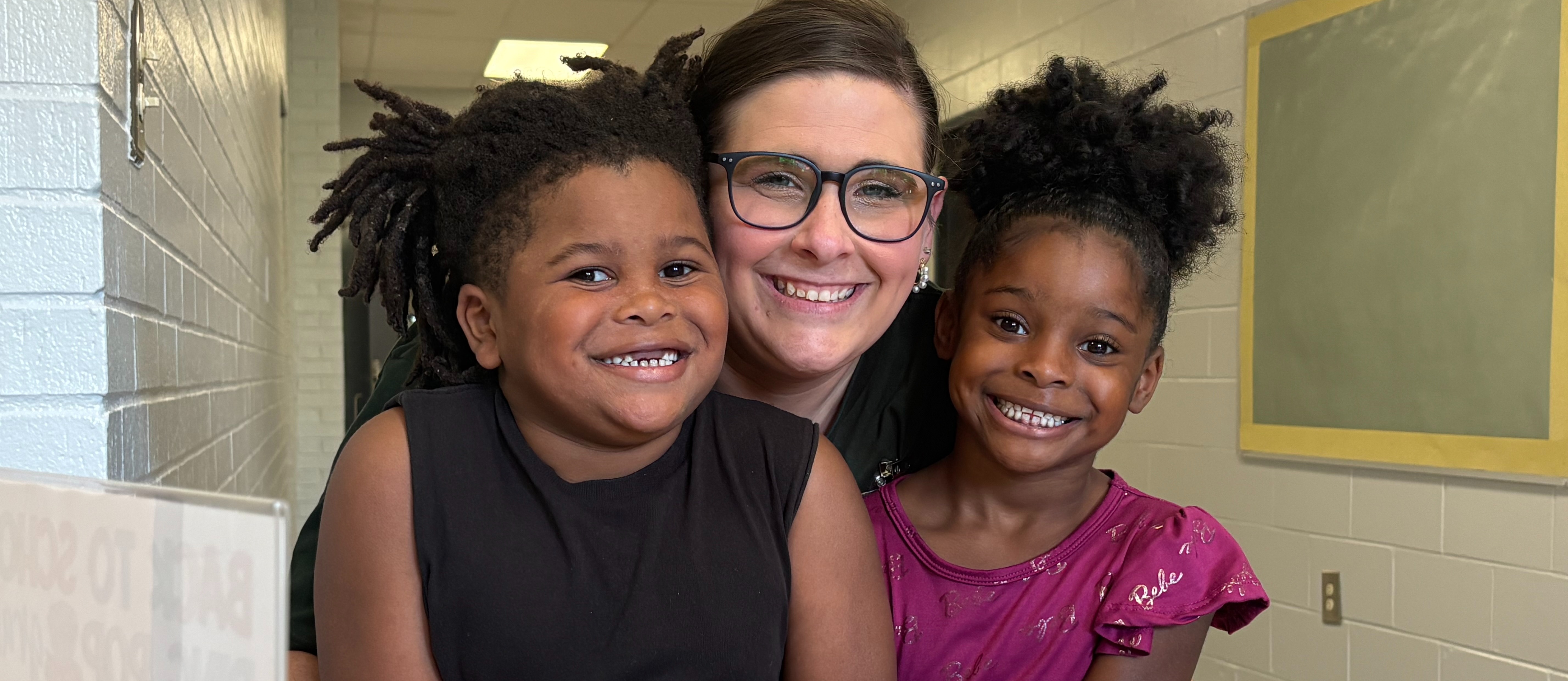 Picture of 2 children and an adult