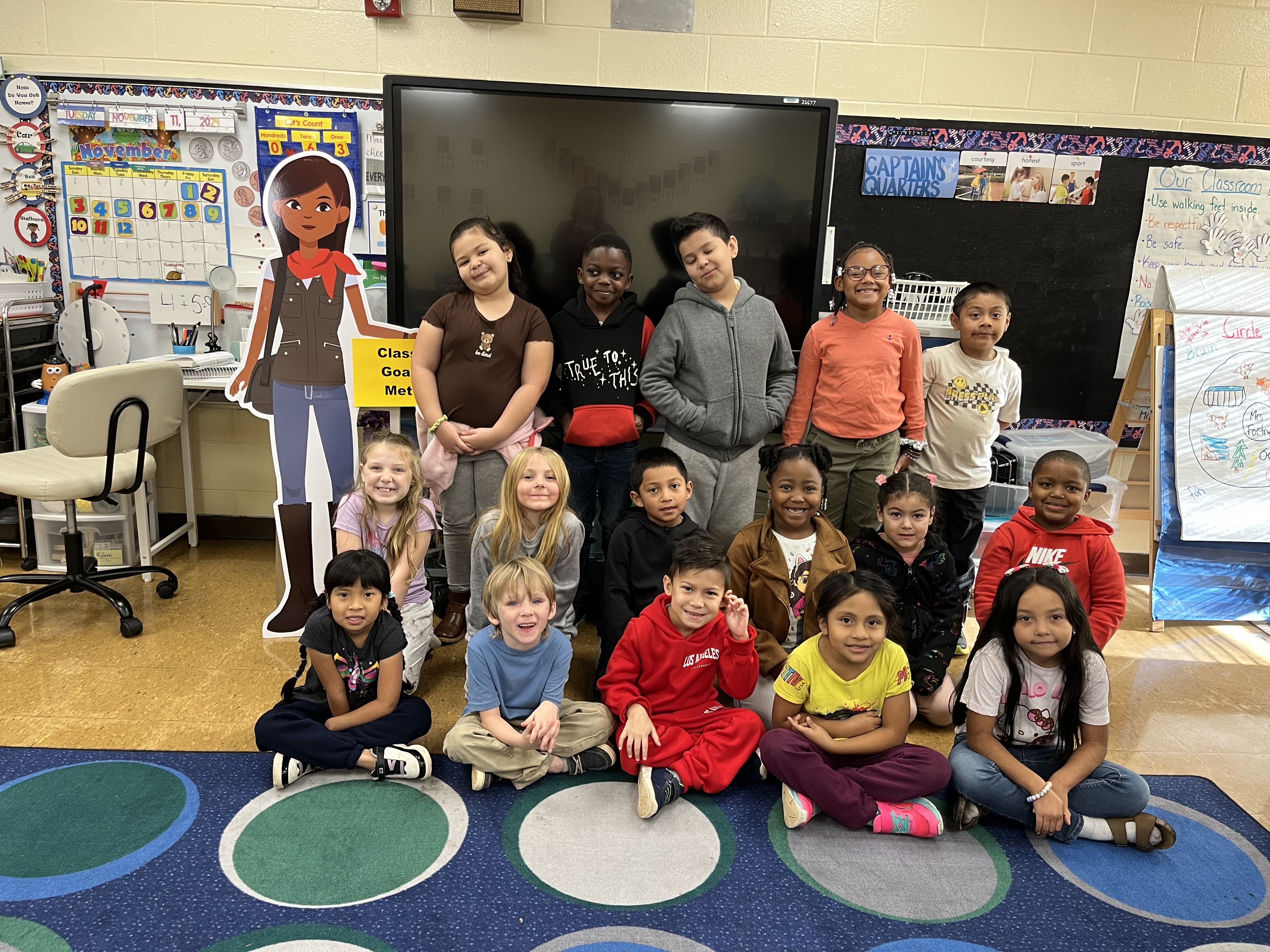 Shout out to Mrs. Fortner's 1st grade class. They have worked extremely hard on Amira, our AI reading intervention program. Amira is hanging out with her class for the week because they had 100% of their goals met. Students have a goal of 6 stories each week. 