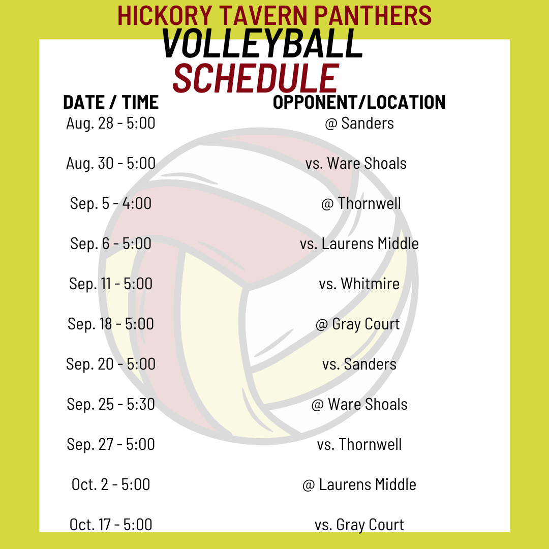 Volleyball Schedule 
