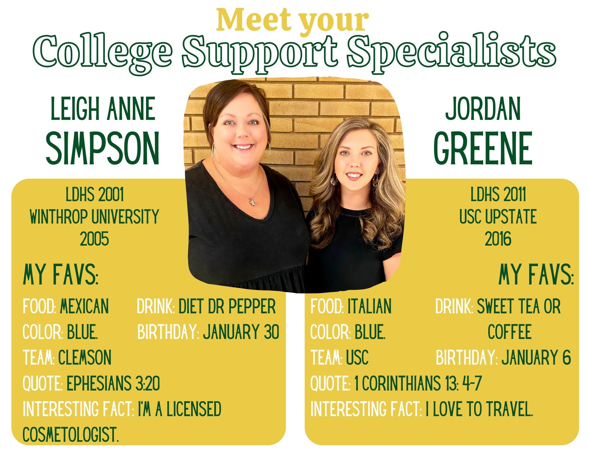 Meet your College Support Specialists