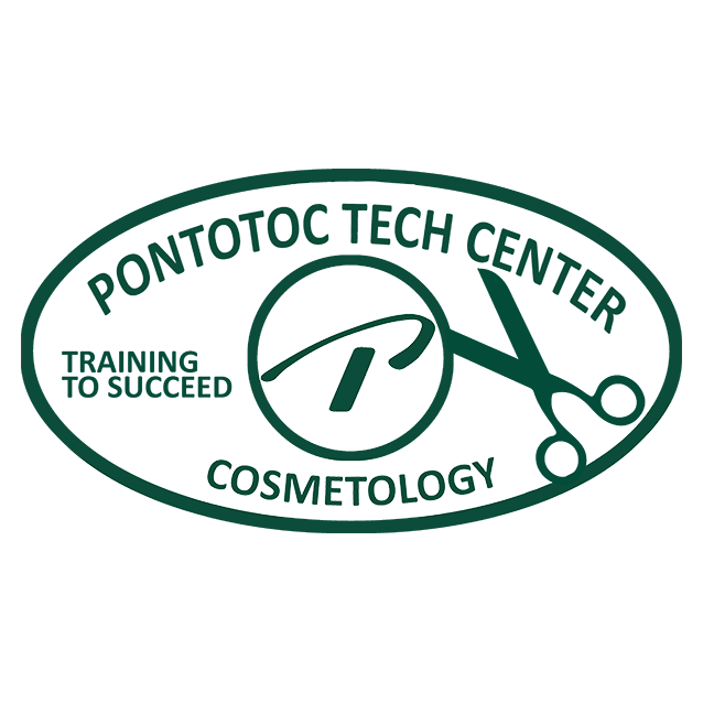 Cosmetology logo with image of scissors