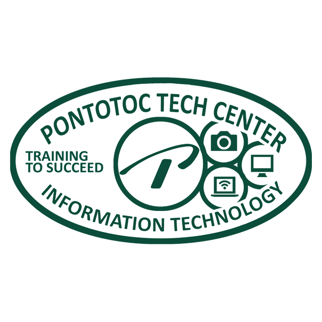 I.T. logo with multiple images of program features like computer, camera, light, and film strip