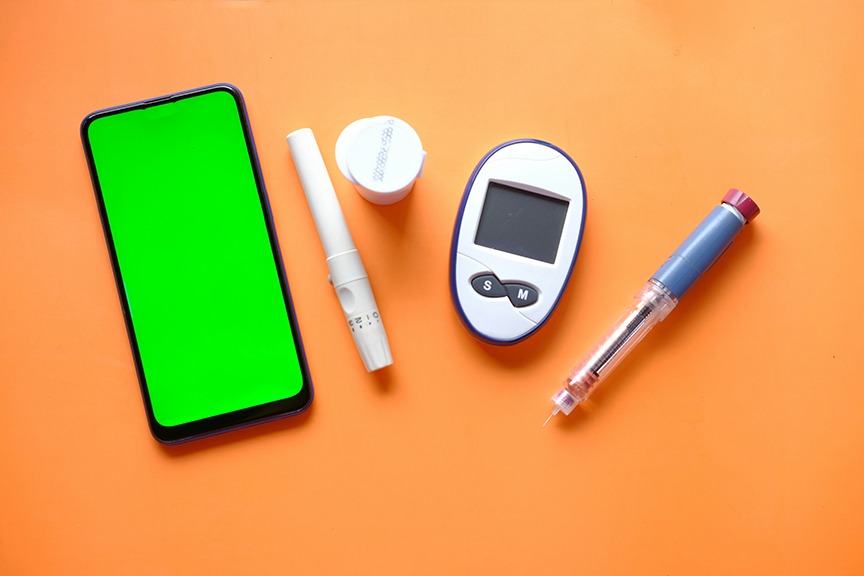 Diabetes test and insulin equipment