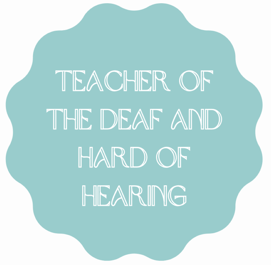 Wavy Circle with Teacher of the Deaf and Hard of Hearing