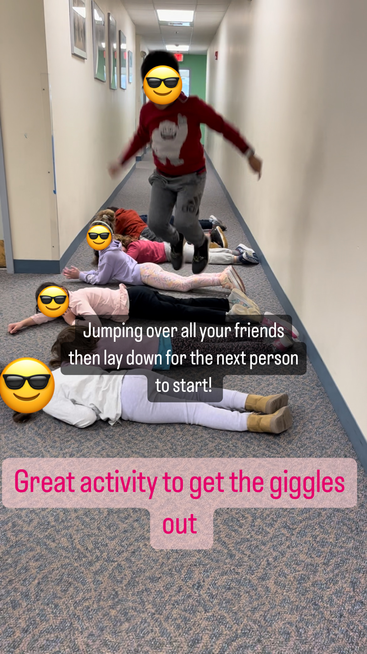 Jumping over friends