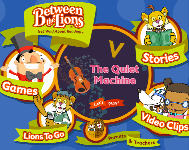 between the lions at PBS kids