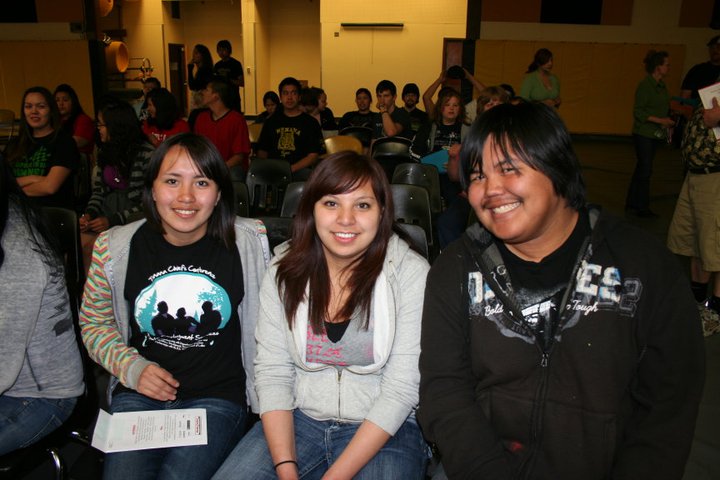 A photo of some students smiling.