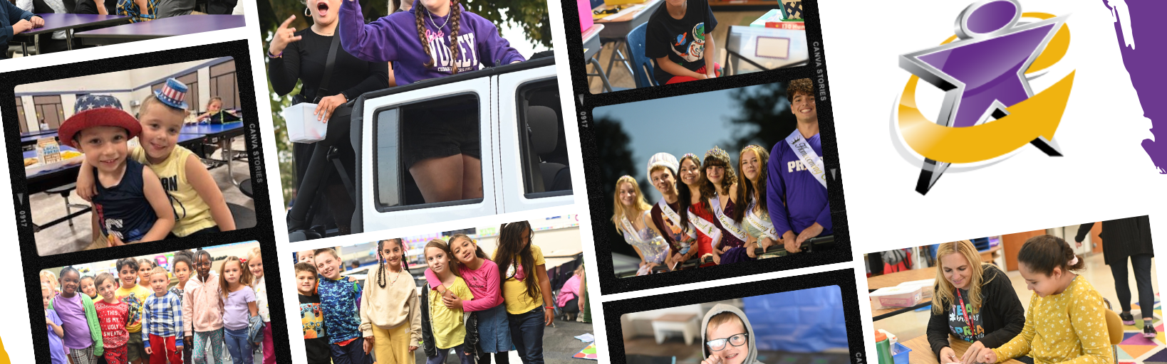 collage of pictures of students