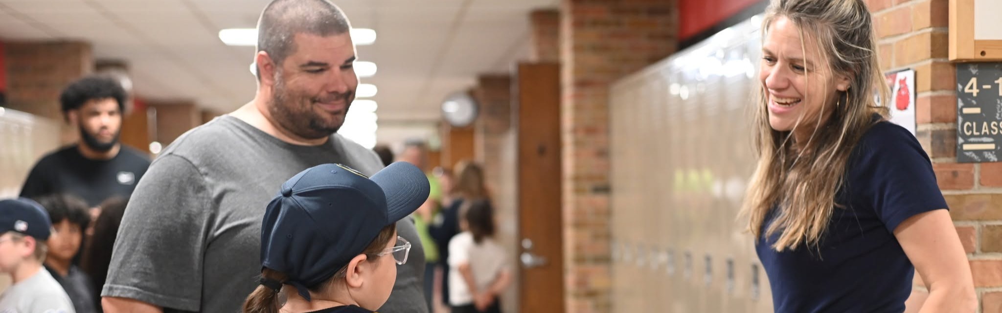 teacher interacting with student