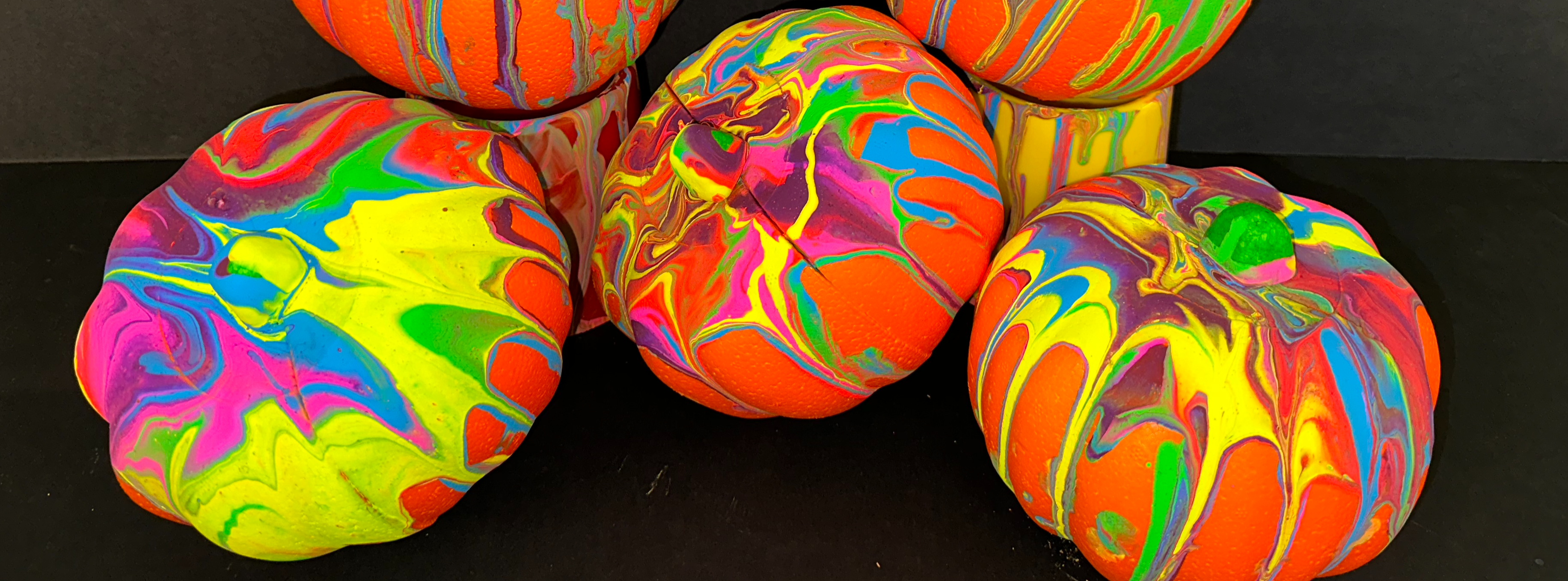 K-1 ABA Artists' Neon Drip Pumpkins