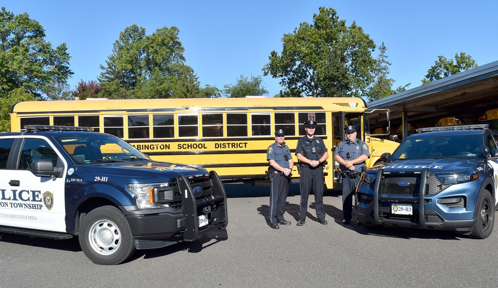 Abington Township Police Officers Partner with the ASD Transportation Department