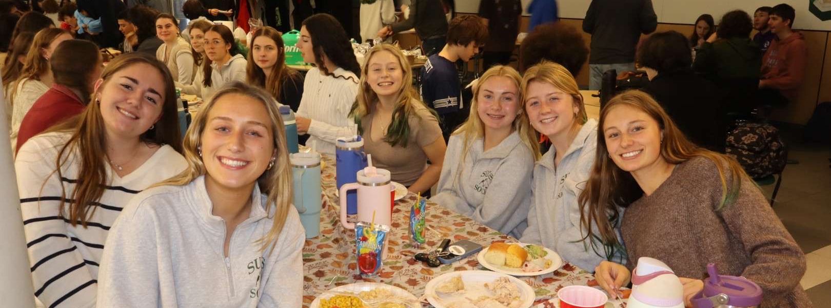 Girls eating lunch