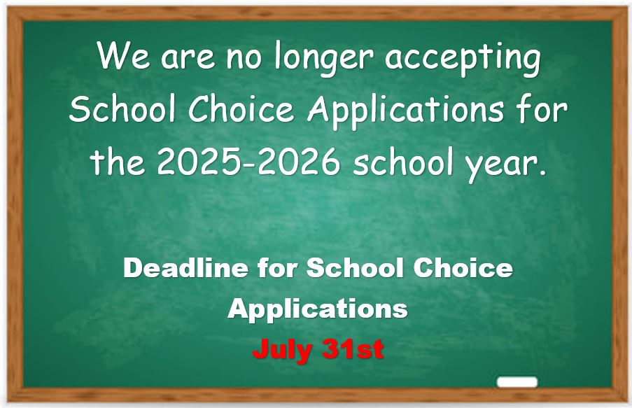 No longer accepting school choice applications