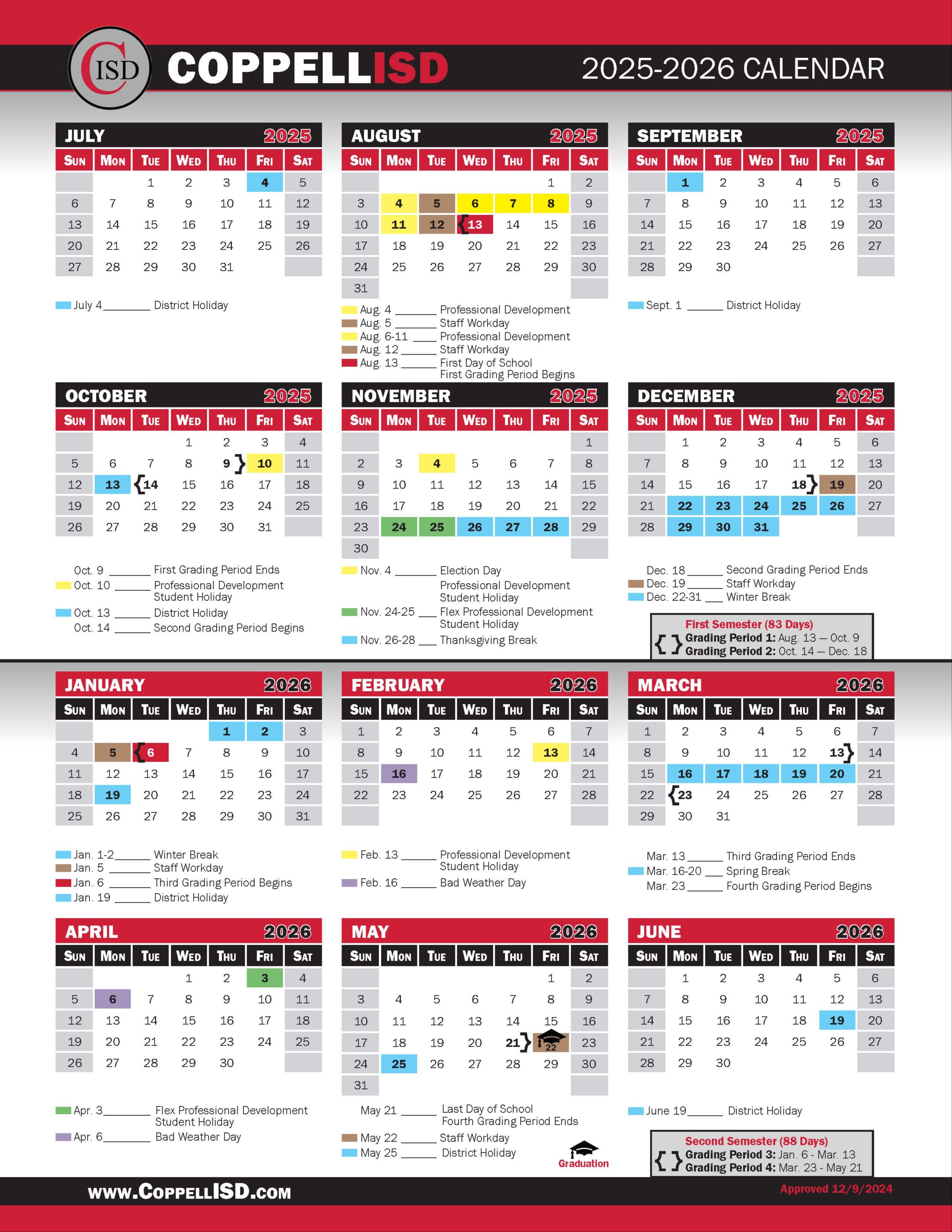 2025-2026 Academic Calendar