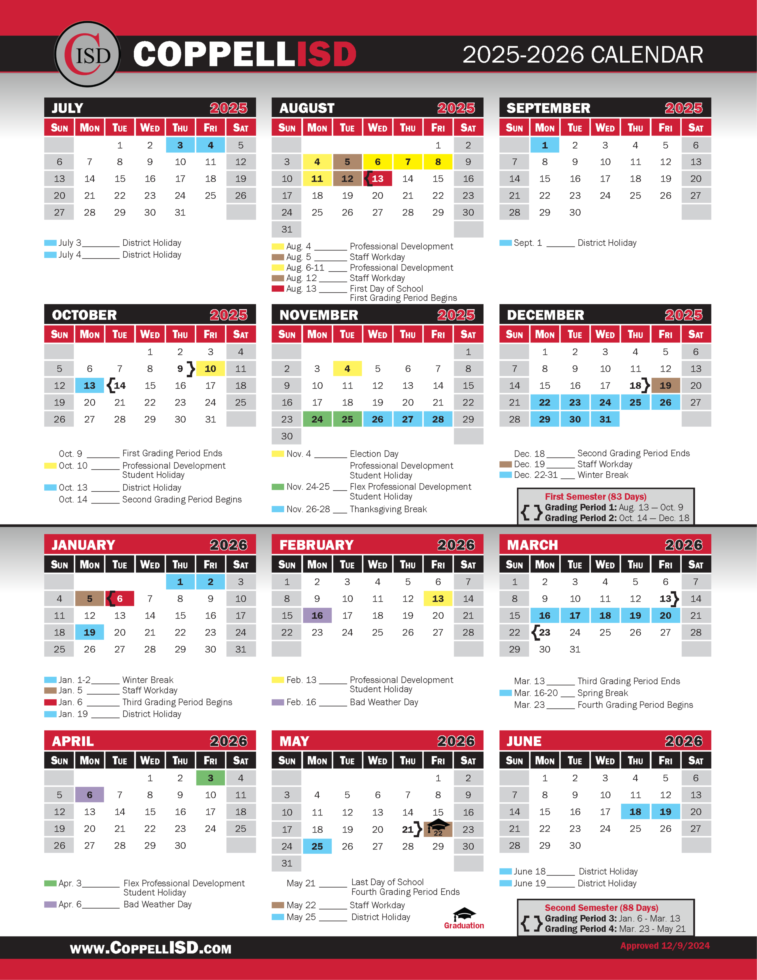 2025-2026 Academic Calendar