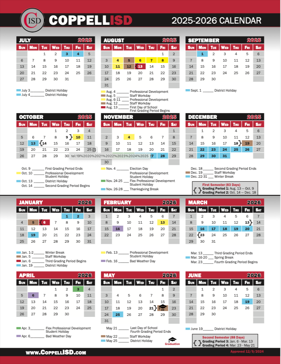 2025-2026 Academic Calendar